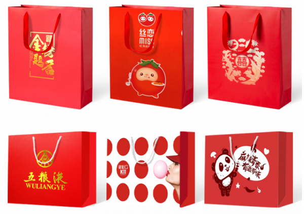 大紅色手(shou)提袋